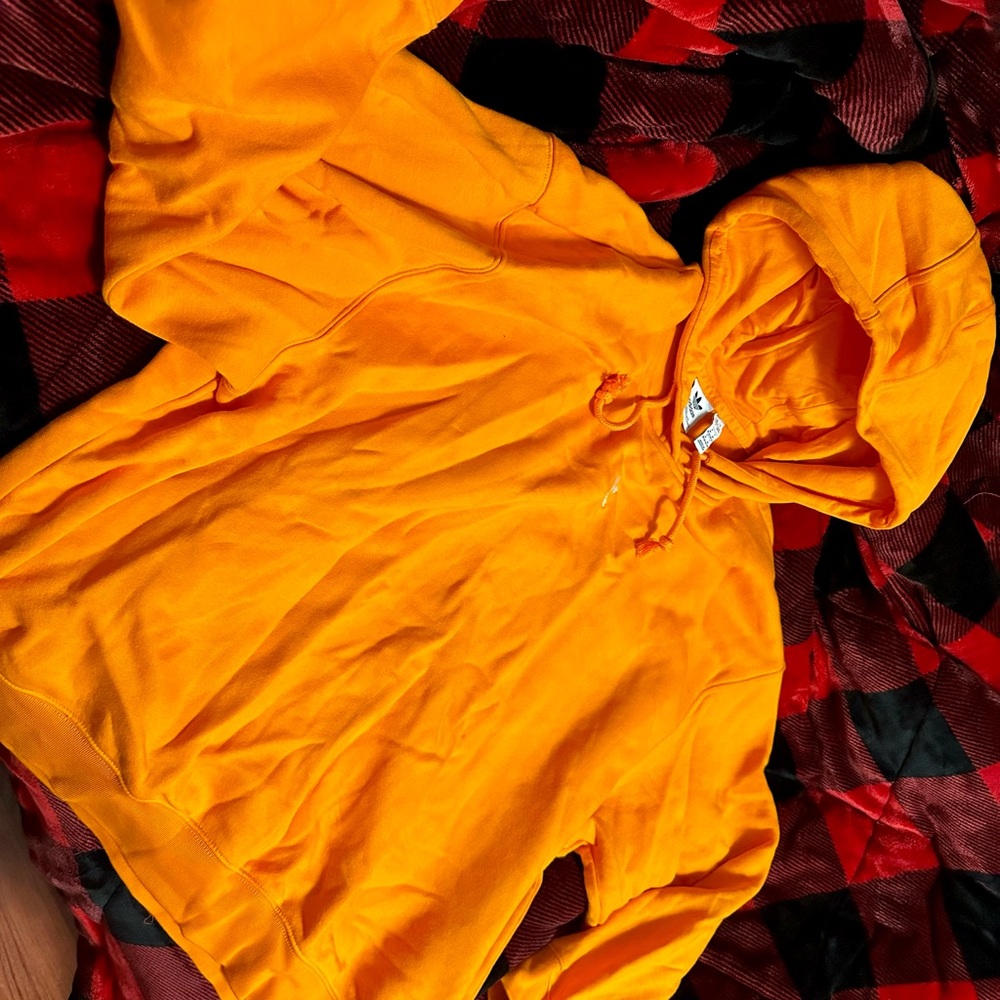 ADIDAS originals Bright Clementine Boxy Oversized Hoodie Athletic Sporty Casual